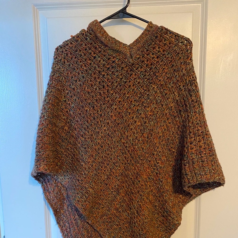 Fall sweater poncho
